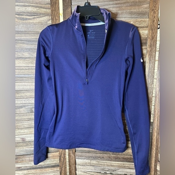 Nike Tops - Nike Pro Pullover Shirt Womens Purple 1/4 Zip Pullover Yoga • Running